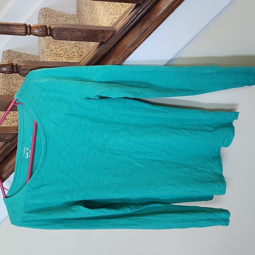 J Crew Painter Tee Green Teal New Without Tag Size Small